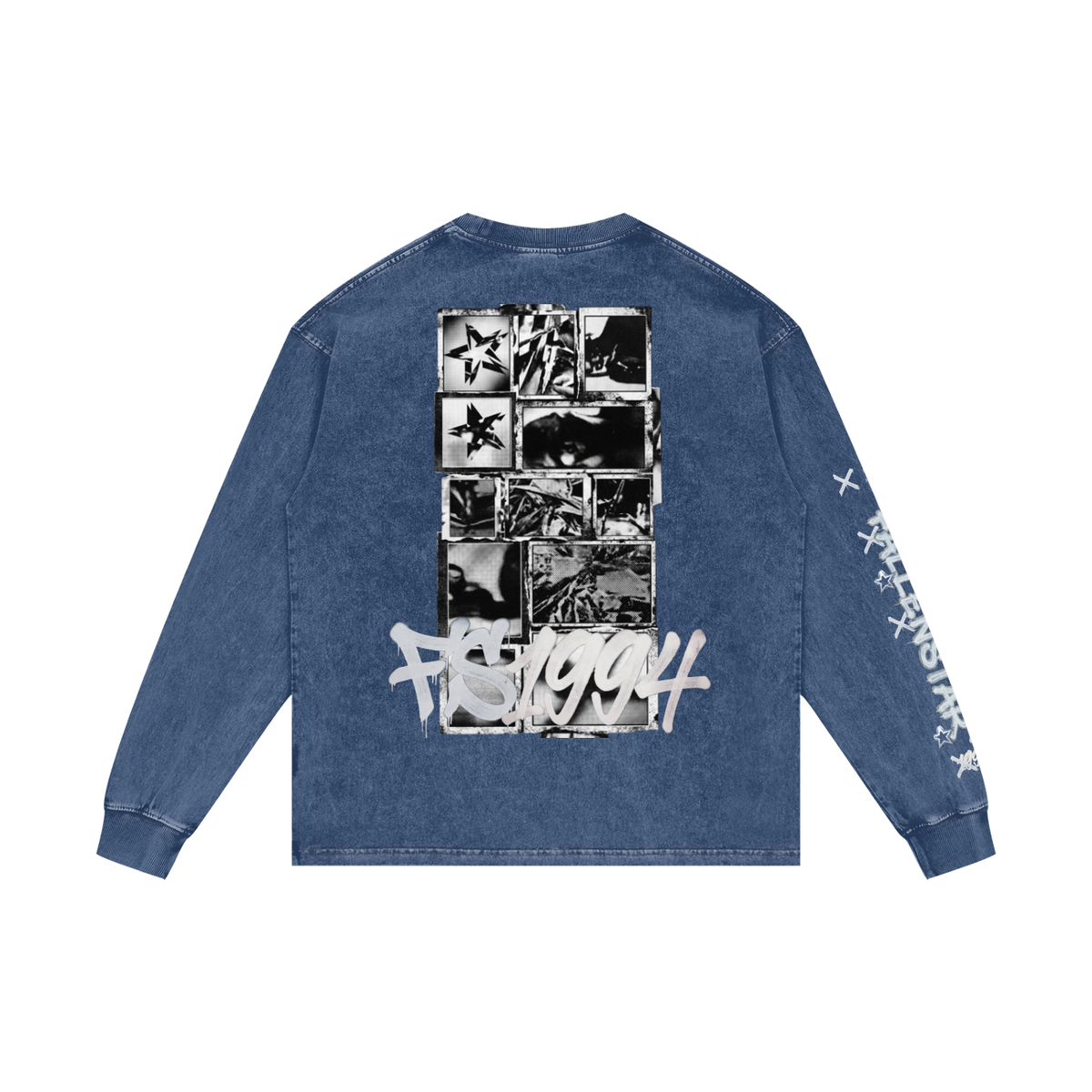 fallenstar Acid Wash Oversize Long Sleeve T-Shirt