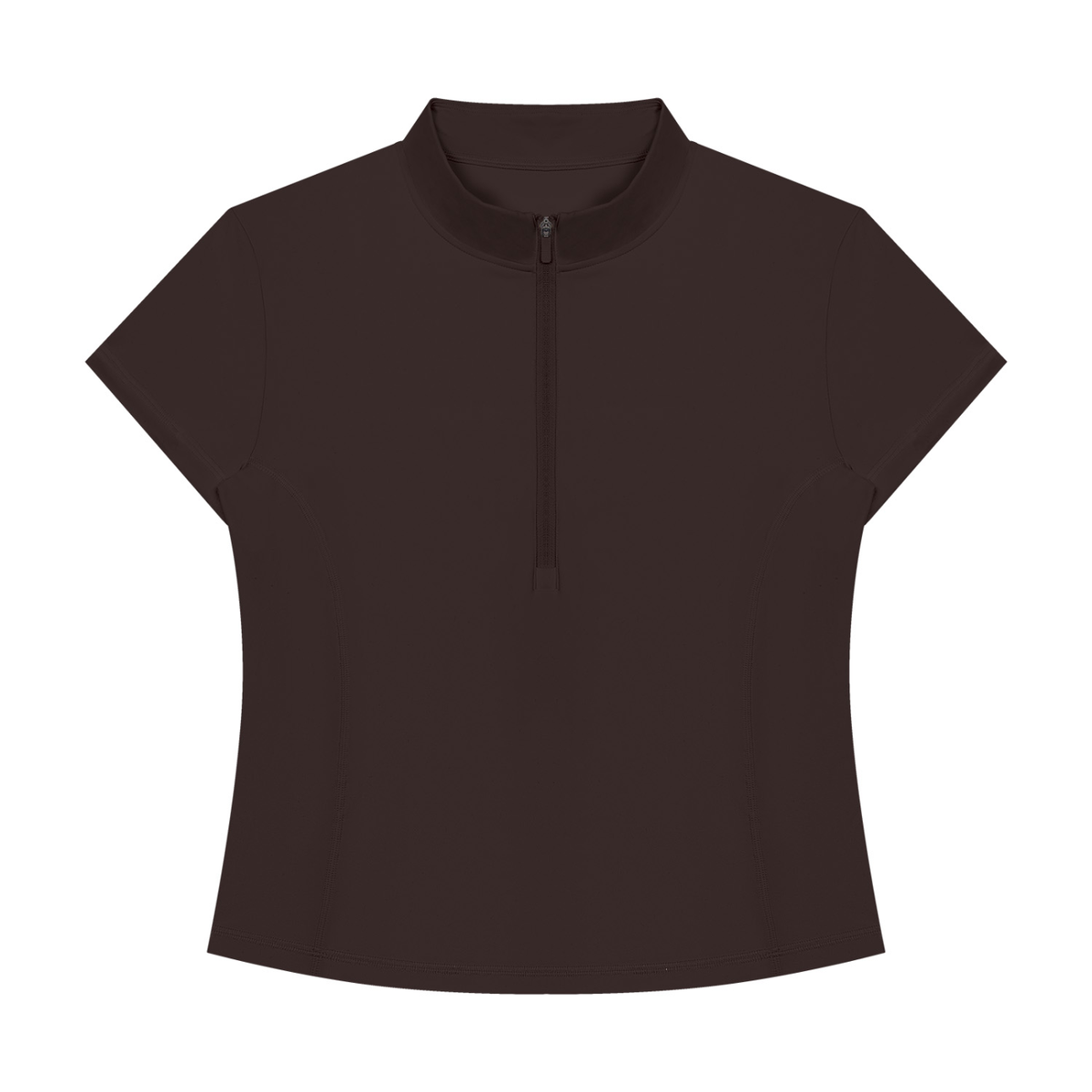 Women's Yoga Quarter-Zip Mock Neck T-Shirt