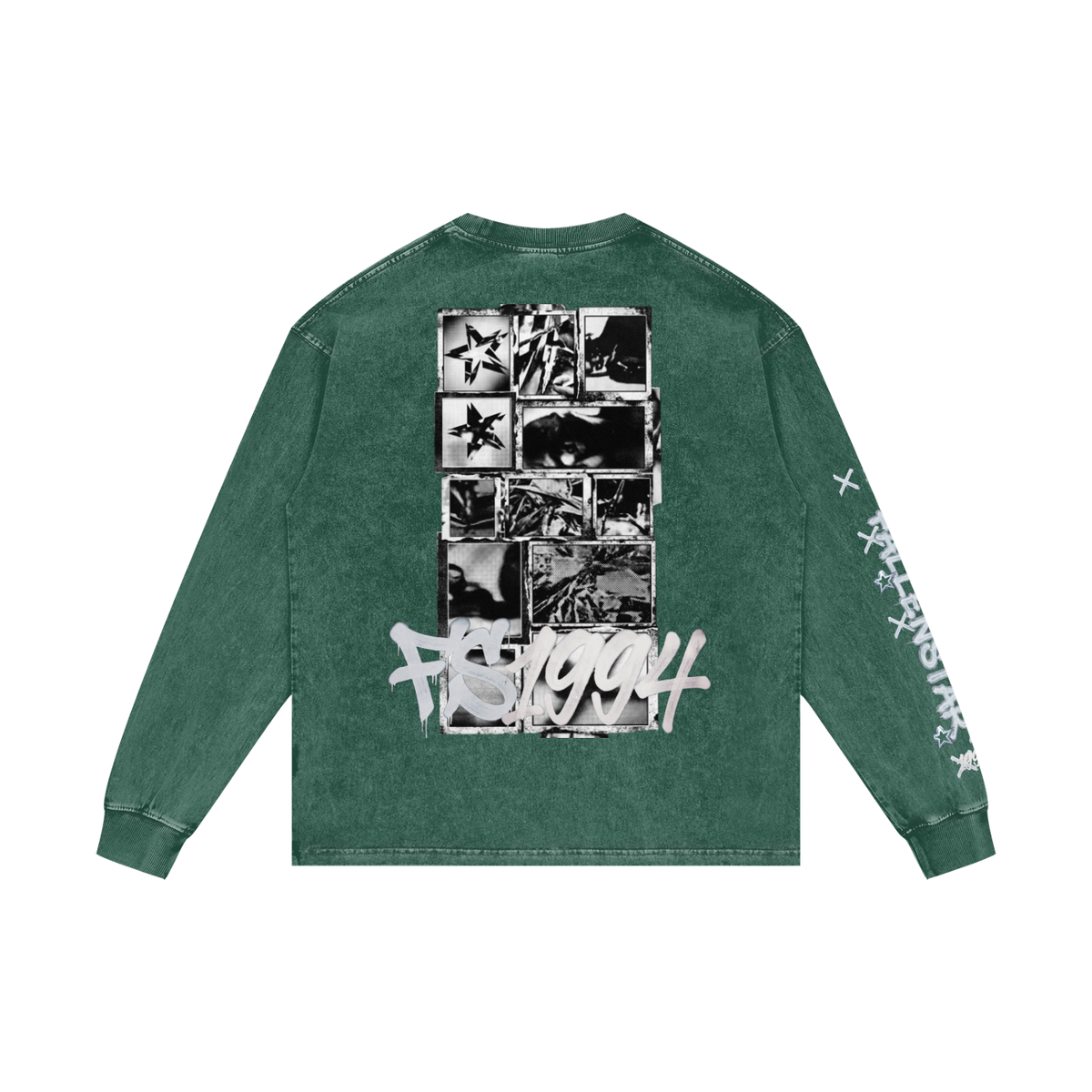 fallenstar Acid Wash Oversize Long Sleeve T-Shirt