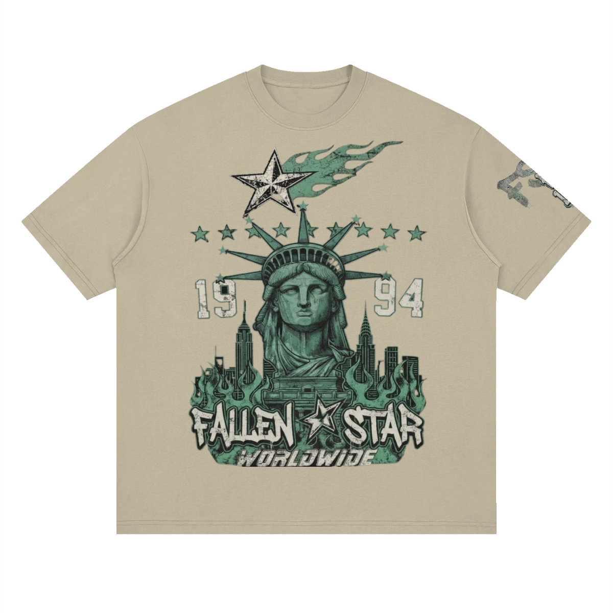 fallenstar. Streetwear Loose Drop Shoulder T-Shirt