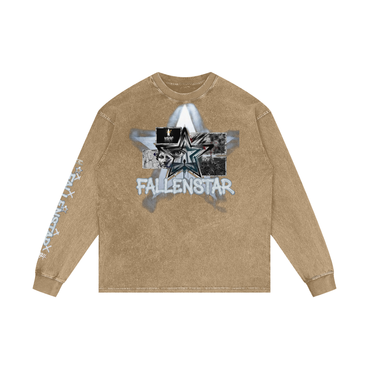 fallenstar Acid Wash Oversize Long Sleeve T-Shirt