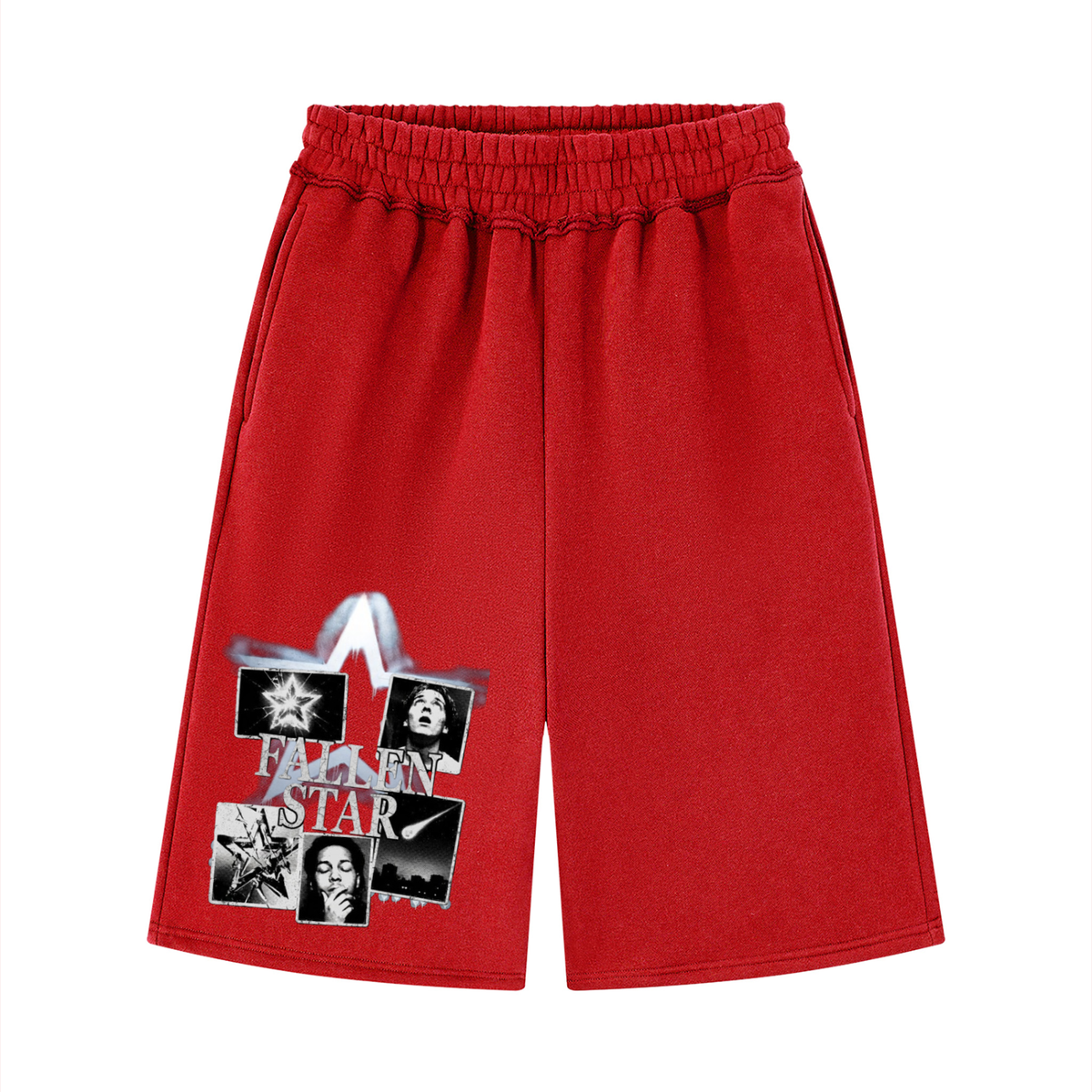 fallenstar Unisex Raw Edge Fleece Shorts