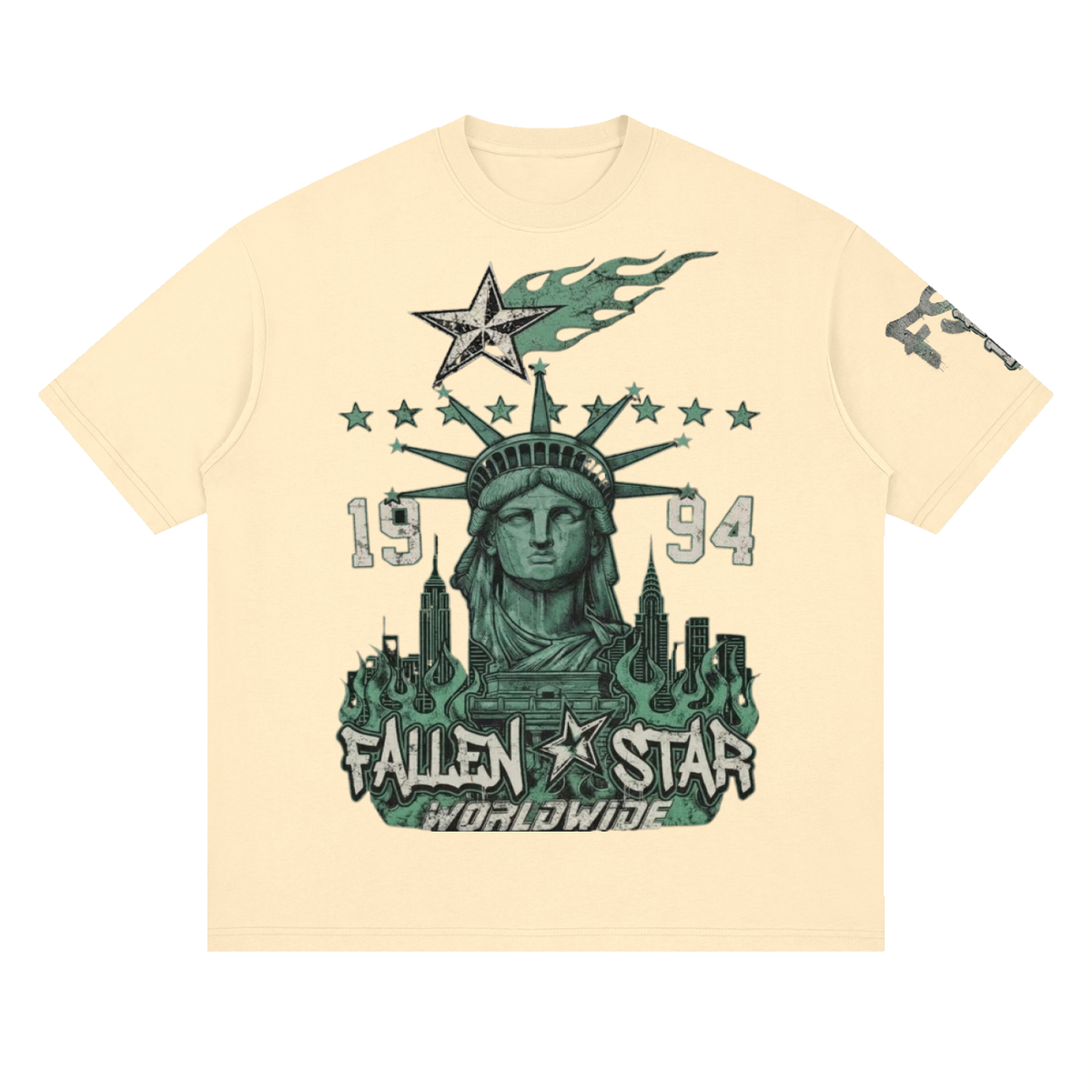 fallenstar. Streetwear Loose Drop Shoulder T-Shirt