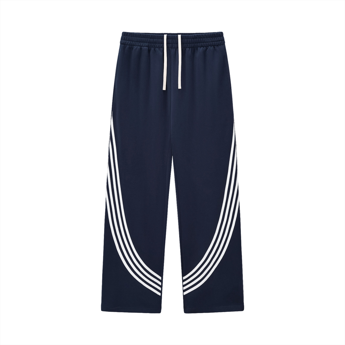 Curved Stripe Straight Sweatpants