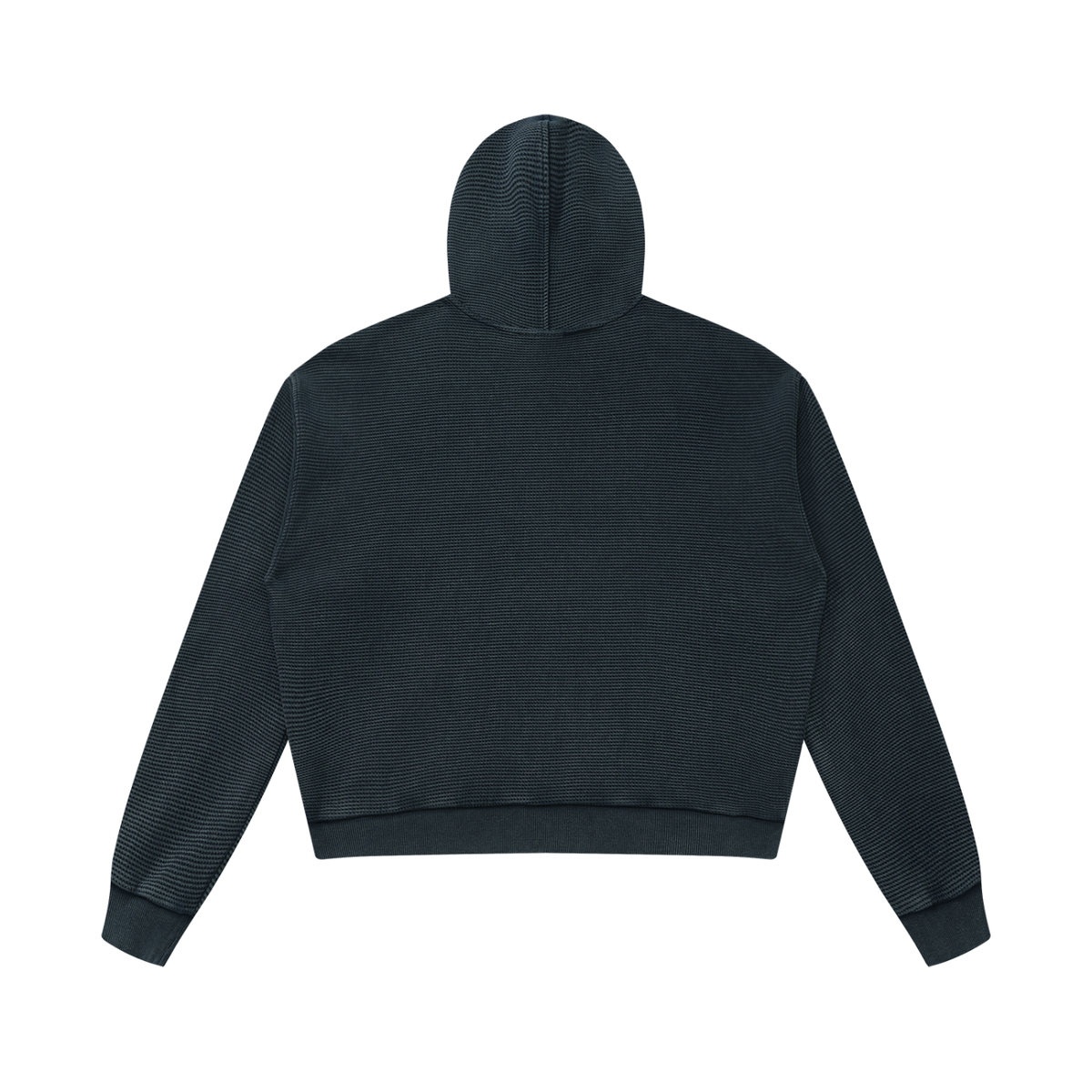 Unisex Mineral Wash Boxy Waffle Hoodie