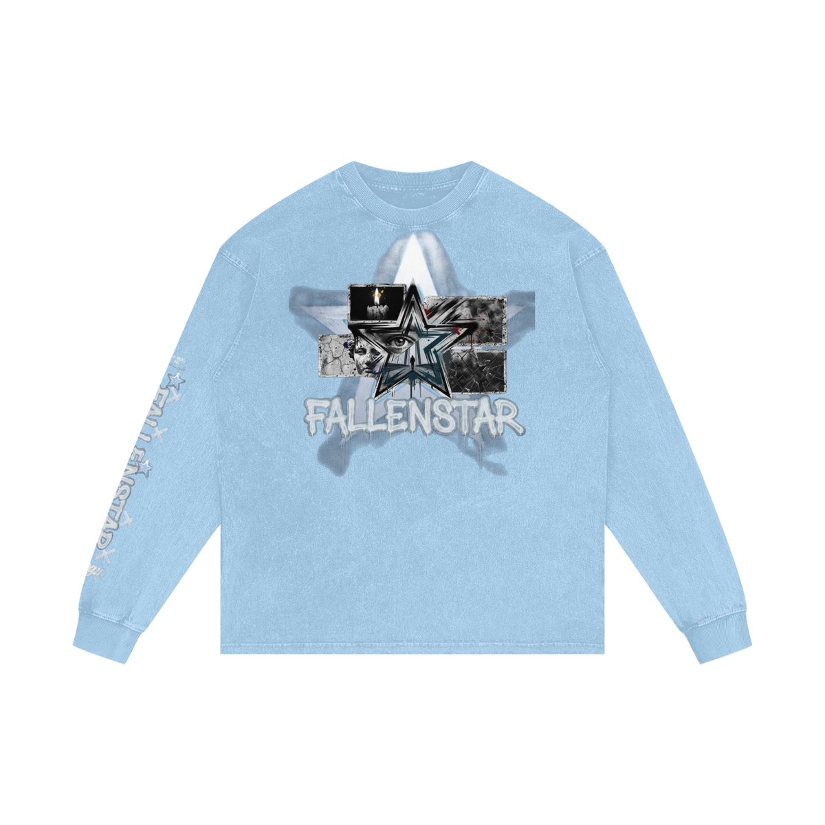 fallenstar Acid Wash Oversize Long Sleeve T-Shirt