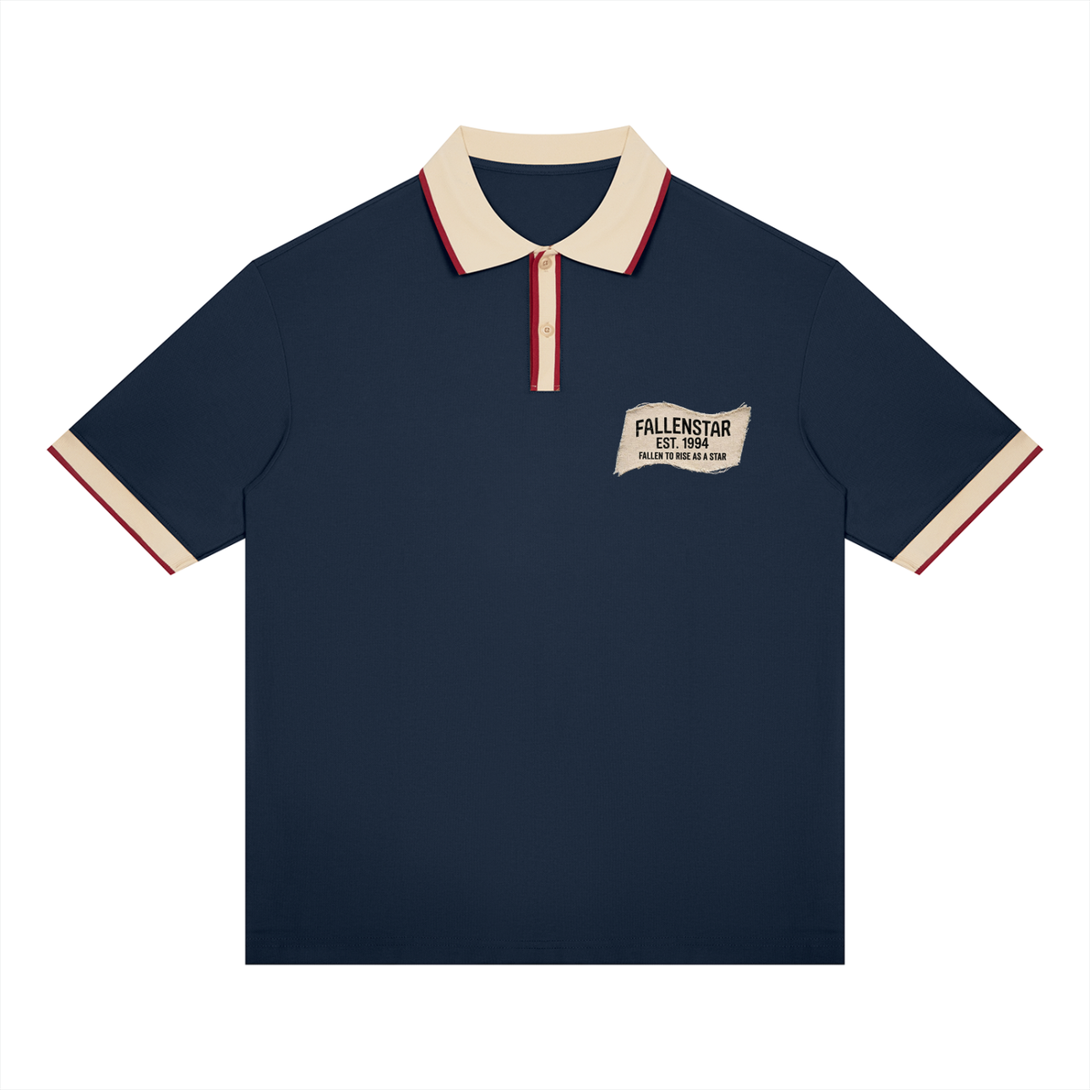 fallenstar Unisex Color Block Polo Shirt