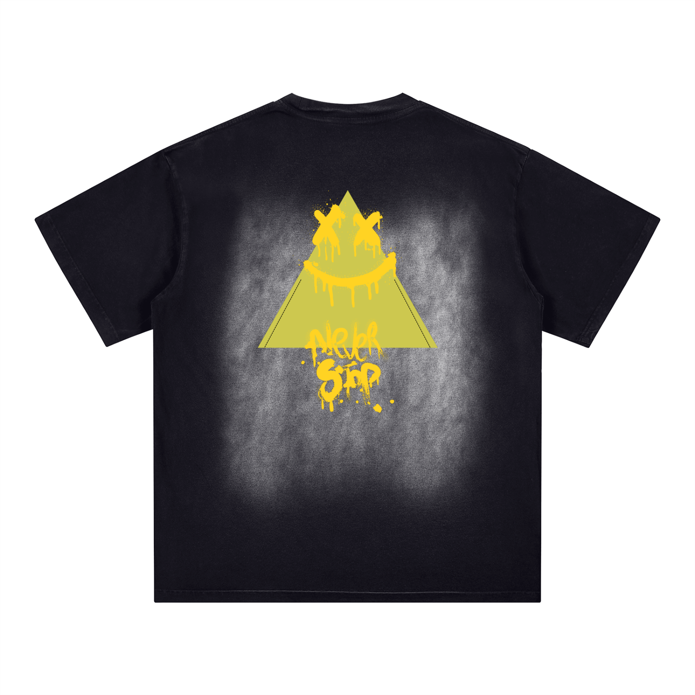 Square Patch Monkey Washed T-Shirt
