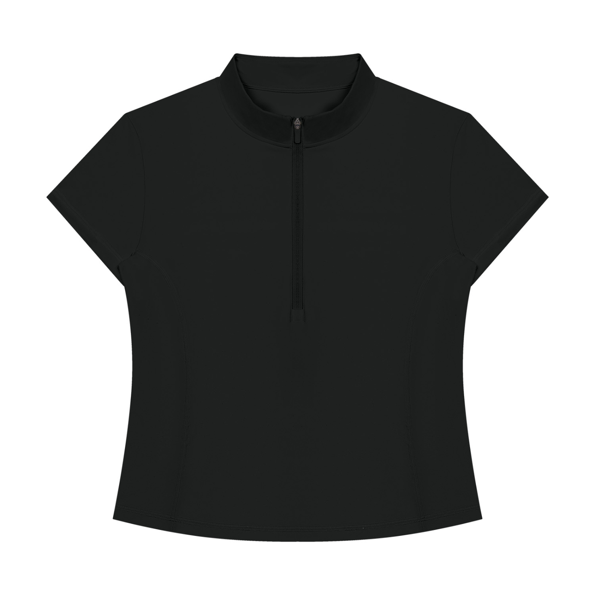 Women's Yoga Quarter-Zip Mock Neck T-Shirt
