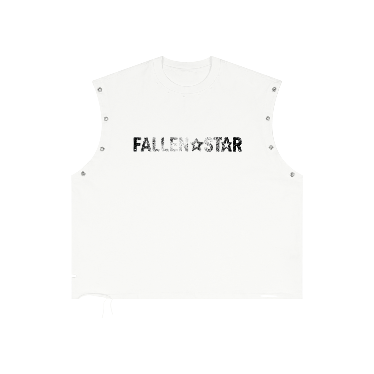 fallenstar Distressed Grommet Eyelet Tank Top