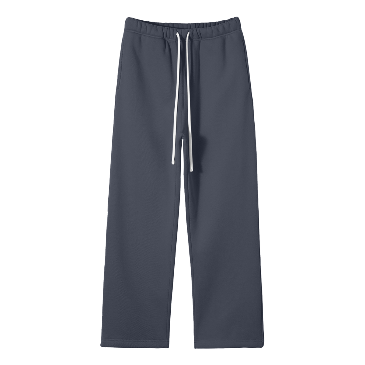 Unisex Solid Color Fleece Straight Leg Pants