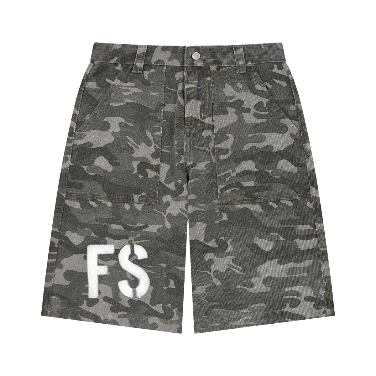 Men's Wide Leg Camo Shorts
