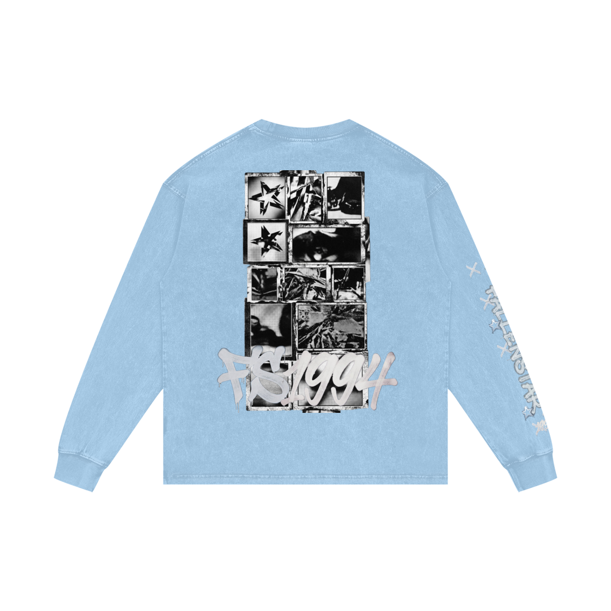 fallenstar Acid Wash Oversize Long Sleeve T-Shirt