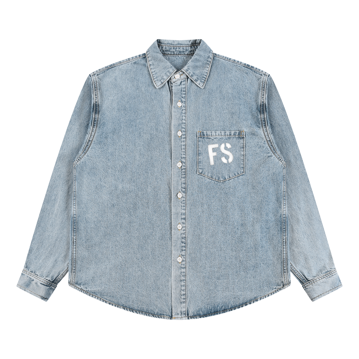 Unisex Vintage Wash Denim Shirt