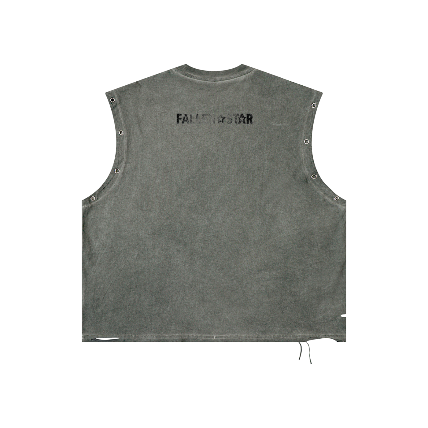 fallenstar Distressed Grommet Eyelet Tank Top