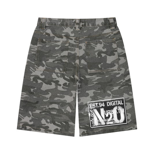 Men's Wide Leg Camo Shorts