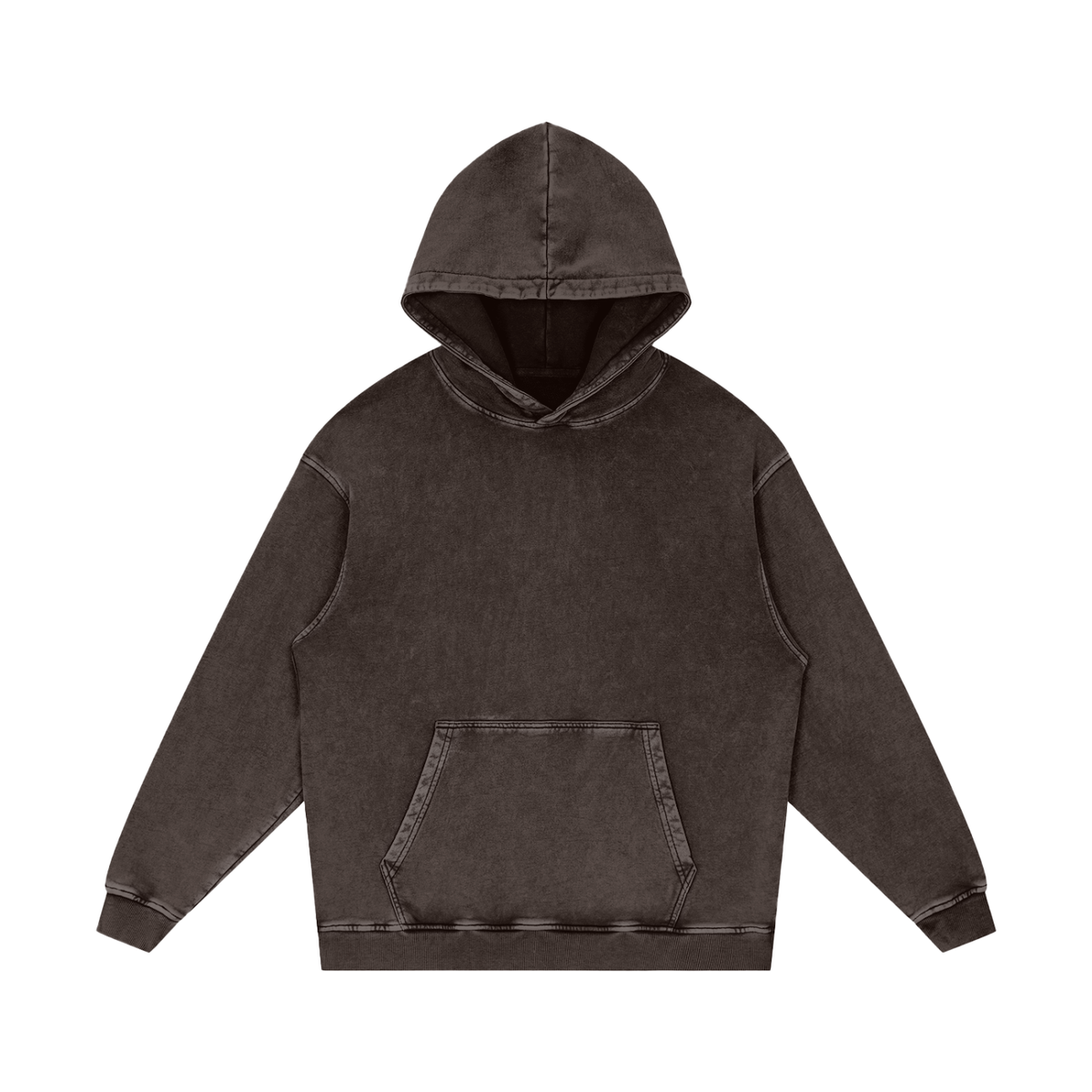Snow Washed Loose Cotton Hoodie