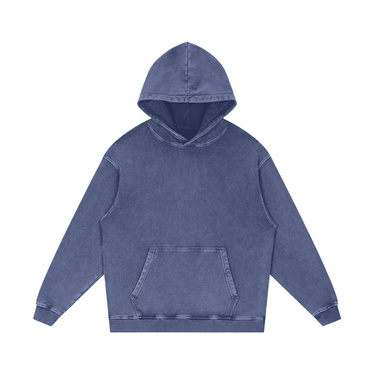 Snow Washed Loose Cotton Hoodie