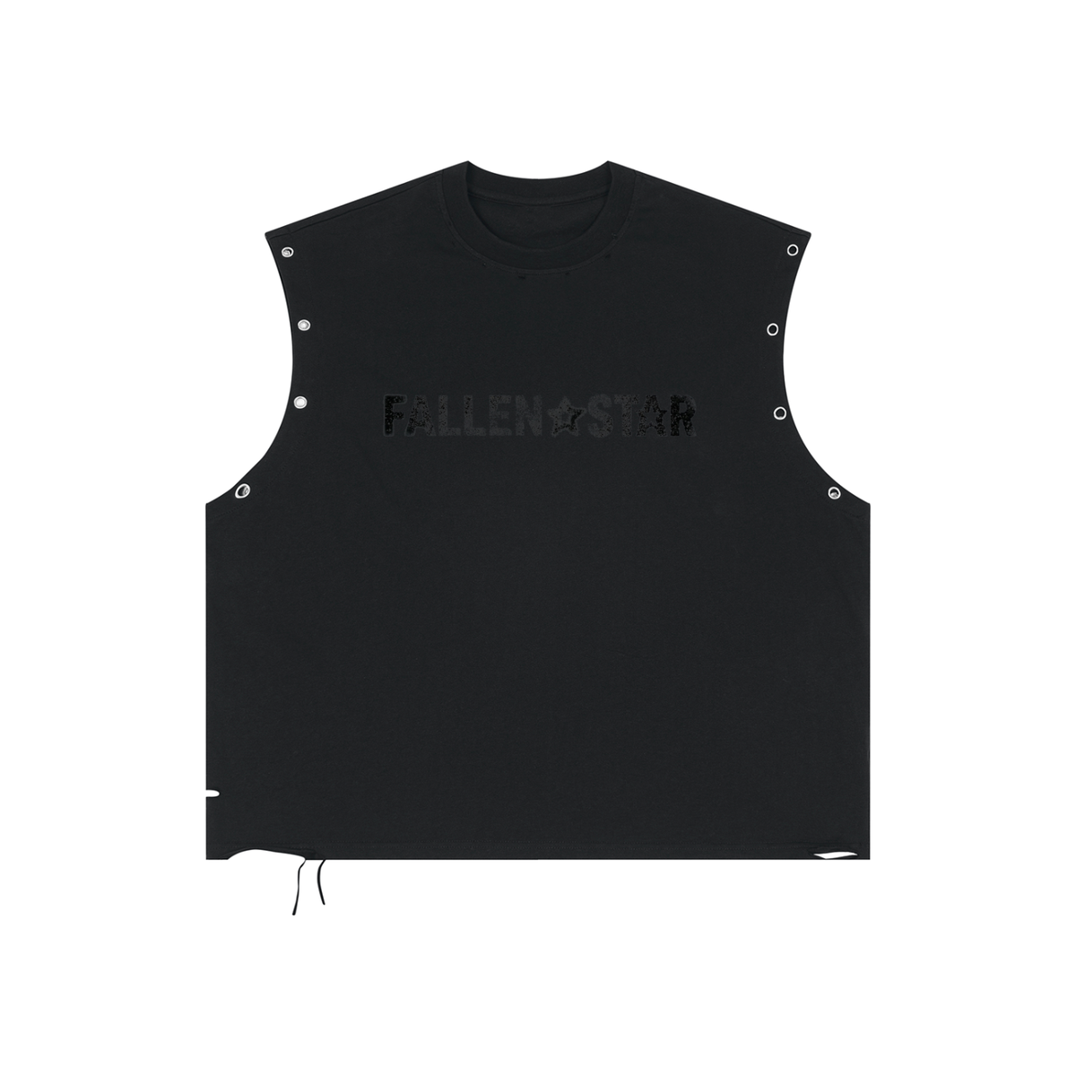 fallenstar Distressed Grommet Eyelet Tank Top