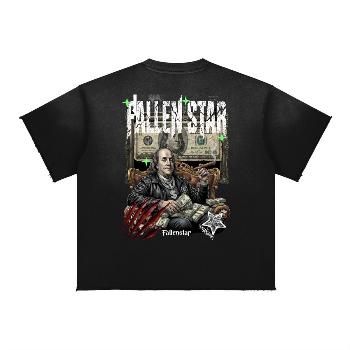 fallenstar Sun Fade Raw Edge T-Shirt