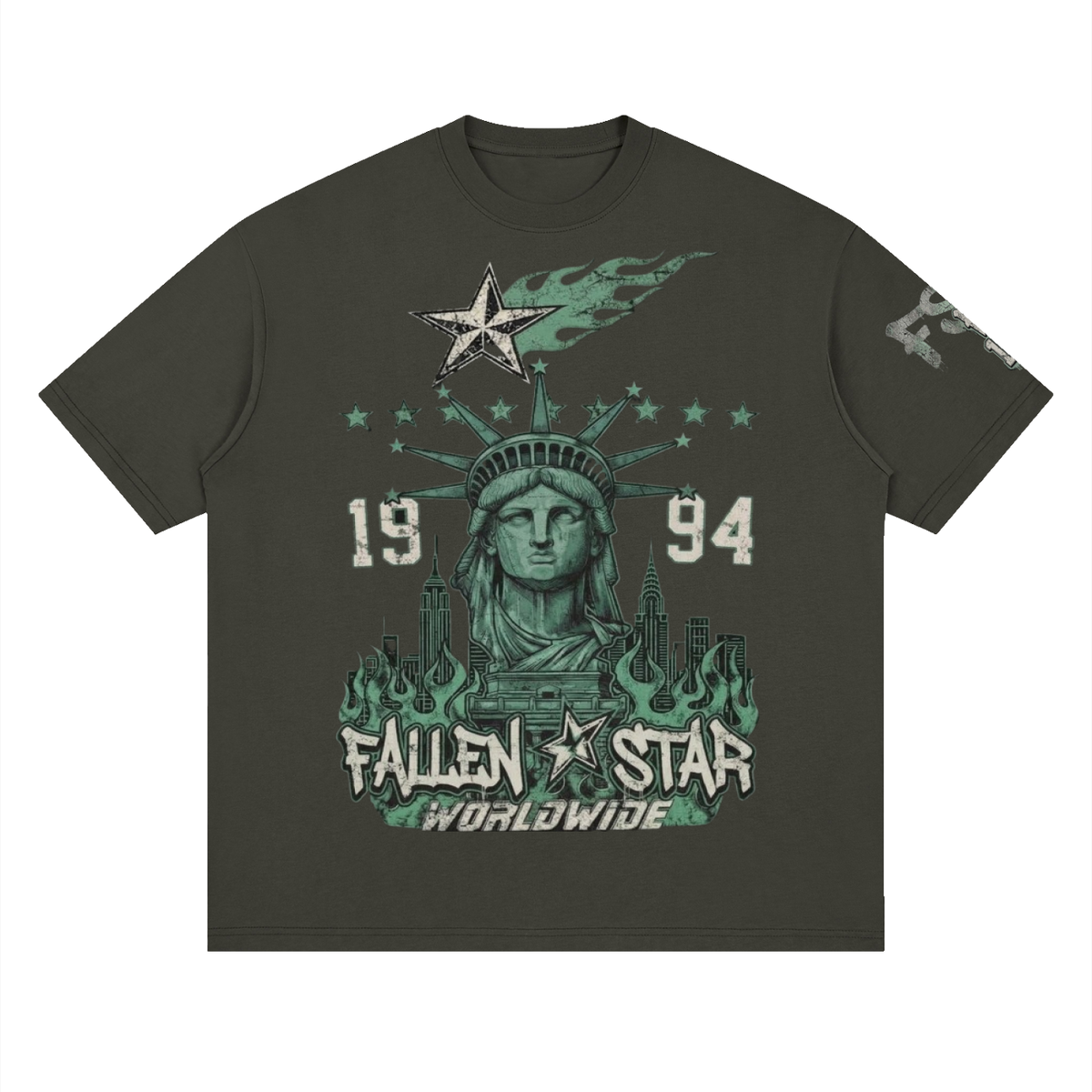 fallenstar. Streetwear Loose Drop Shoulder T-Shirt