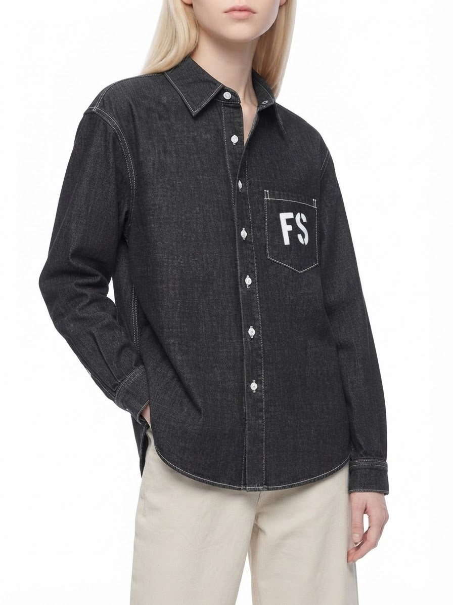 Unisex Vintage Wash Denim Shirt