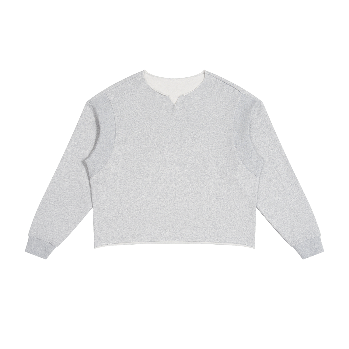 Unisex Paneled Raw Edge Boxy Sweatshirt
