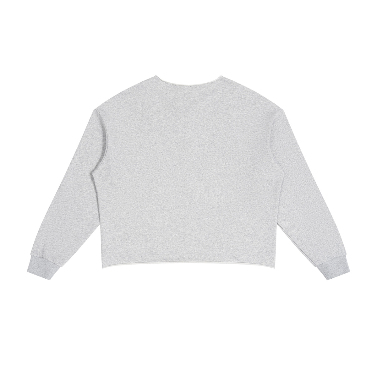 Unisex Paneled Raw Edge Boxy Sweatshirt