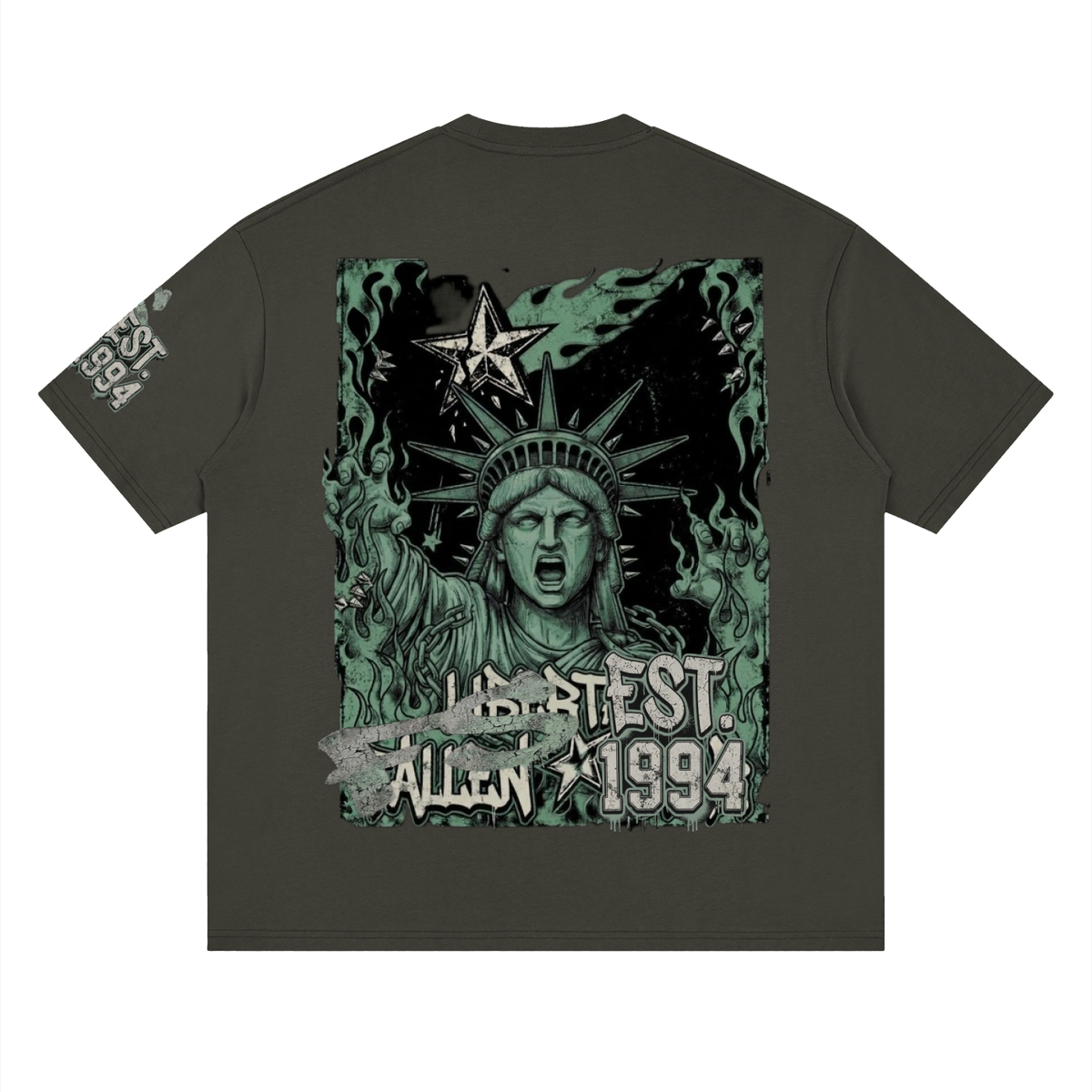 fallenstar. Streetwear Loose Drop Shoulder T-Shirt