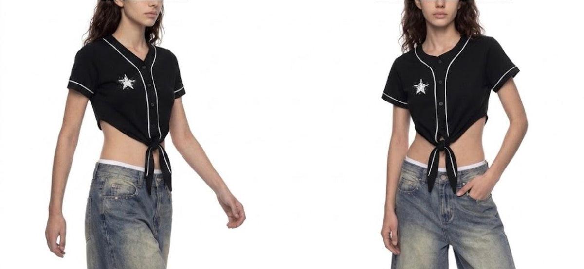 fallenstar Women's Piping Baseball Jersey