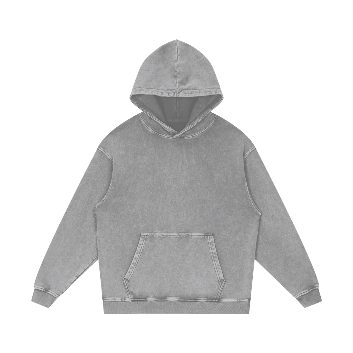 Snow Washed Loose Cotton Hoodie