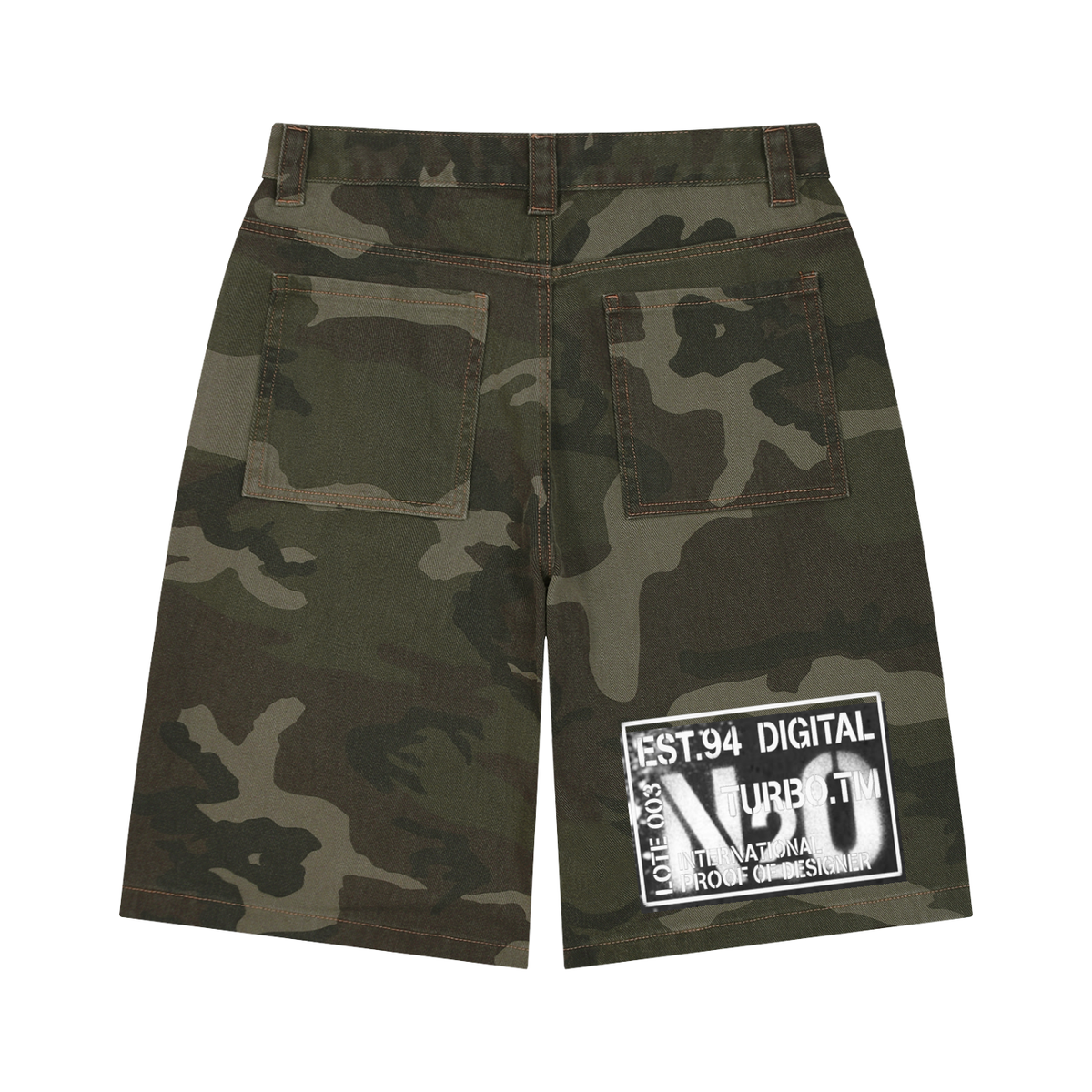 Men's Wide Leg Camo Shorts