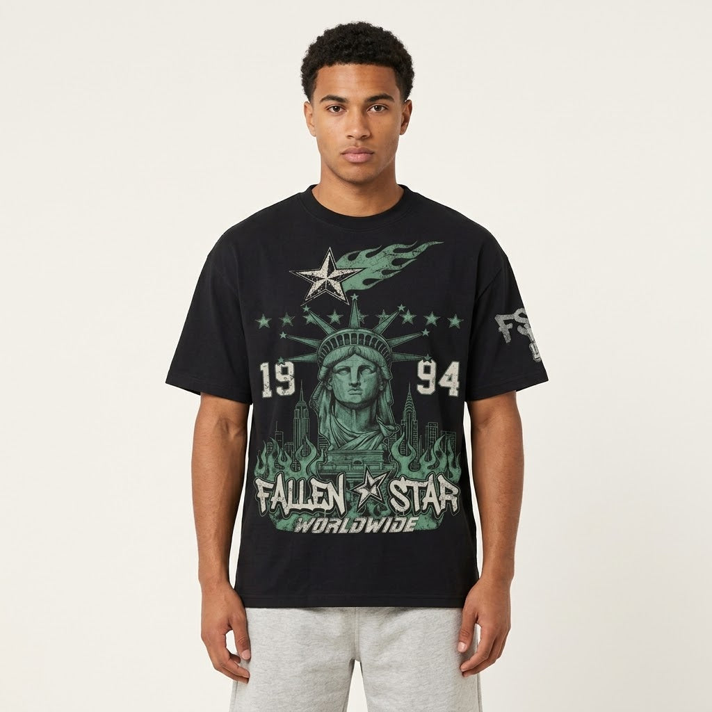 fallenstar. Streetwear Loose Drop Shoulder T-Shirt