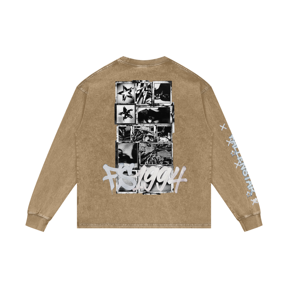 fallenstar Acid Wash Oversize Long Sleeve T-Shirt
