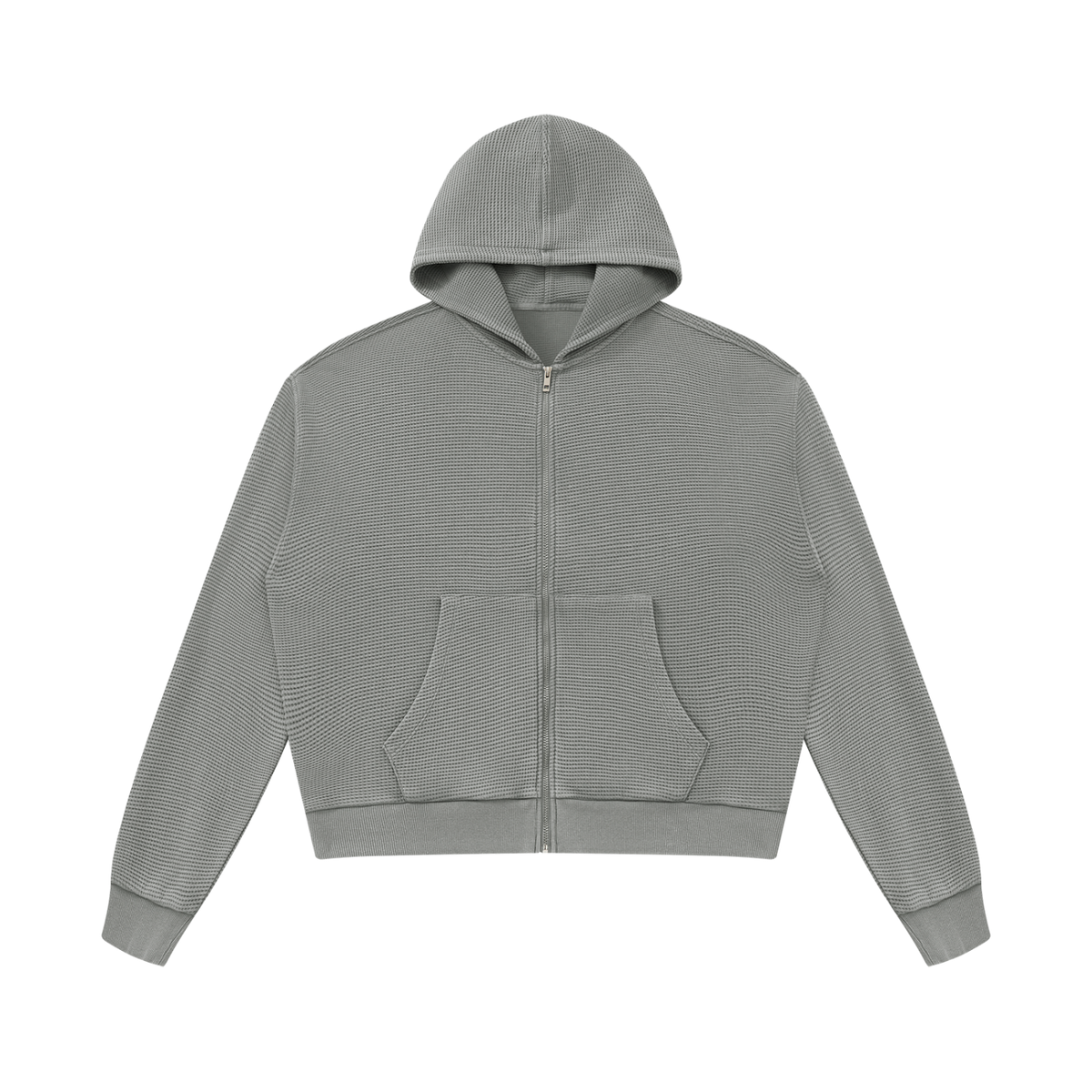 Unisex Mineral Wash Boxy Waffle Hoodie
