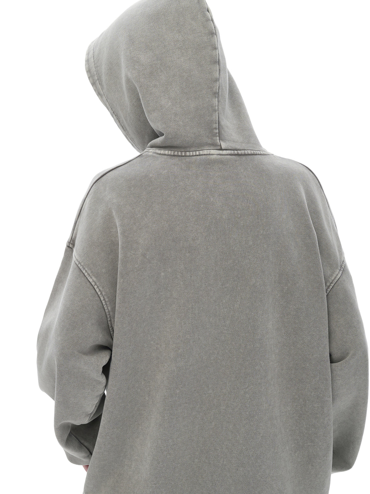 Snow Washed Loose Cotton Hoodie