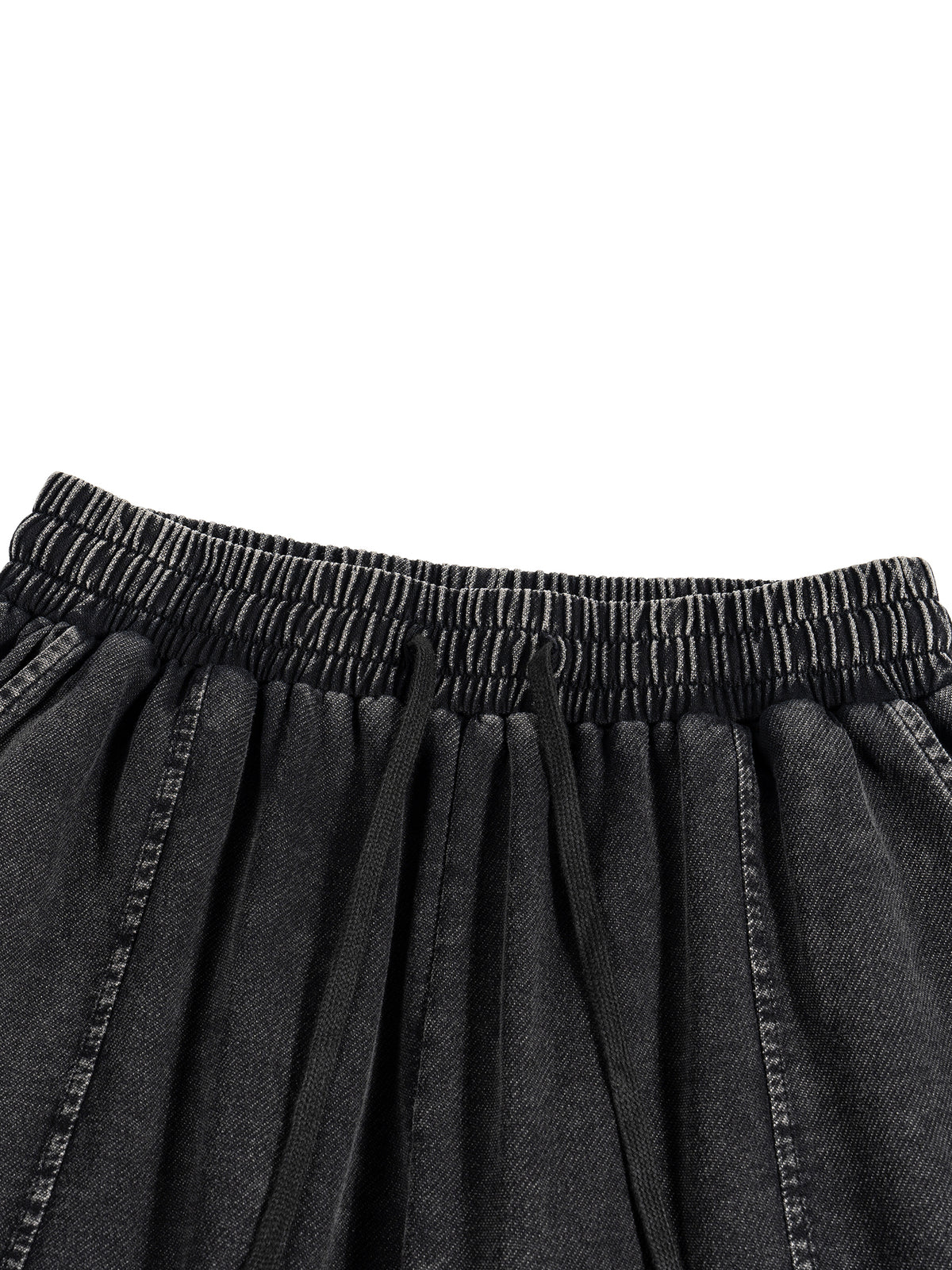 Snow Wash Drawstring Cotton Pants