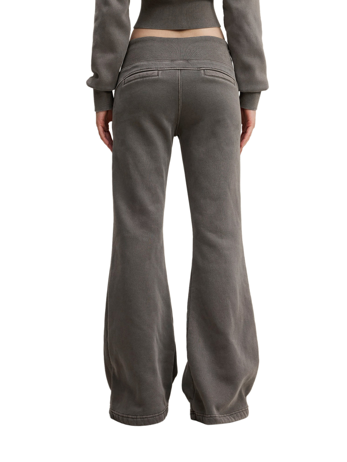 Vintage Washed Flared Fleece Pants