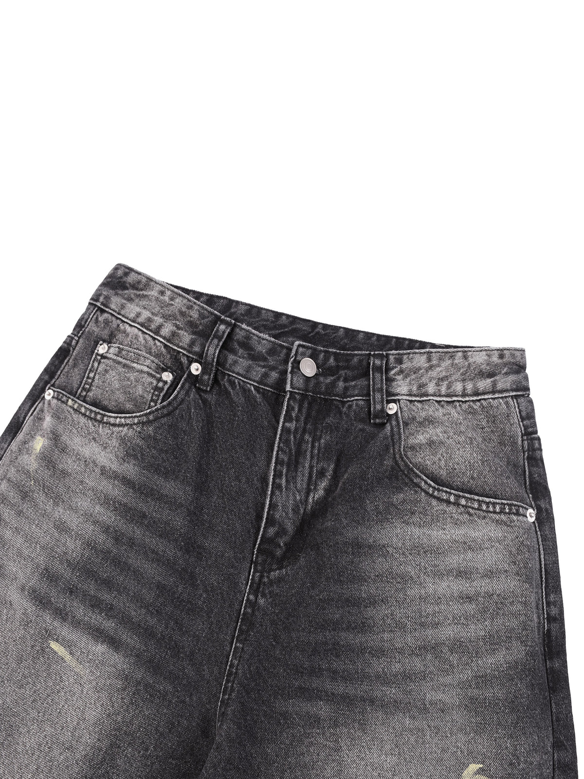 fallenstar Men’s Vintage Wash Wide Leg Denim Shorts