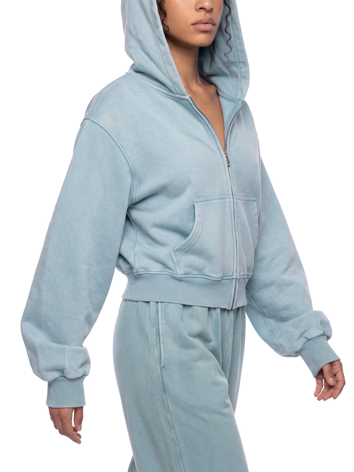 Women's Mineral Wash Full Zip Hoodie