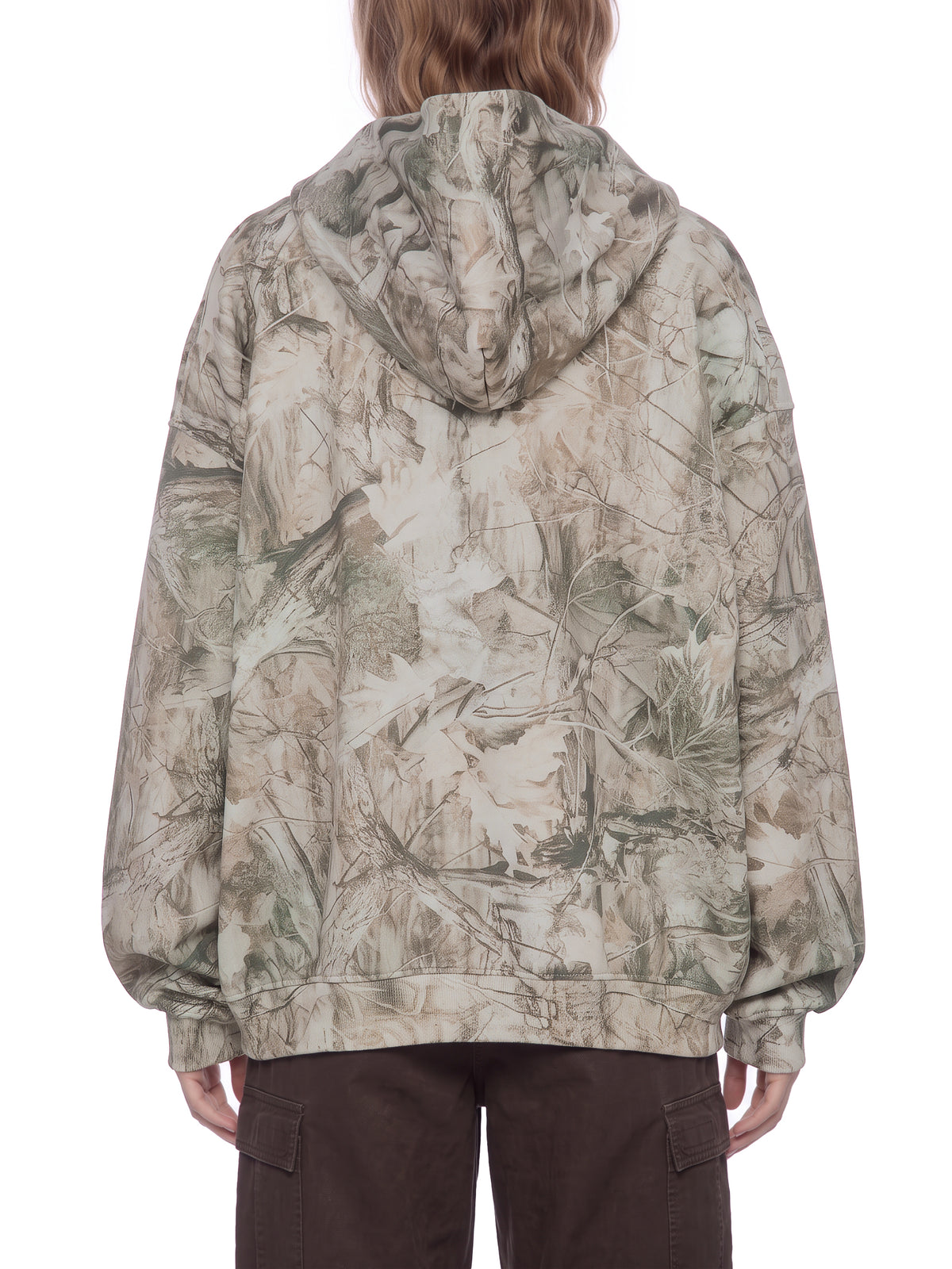 Unisex Oversized Fleece Tree Camo Hoodie