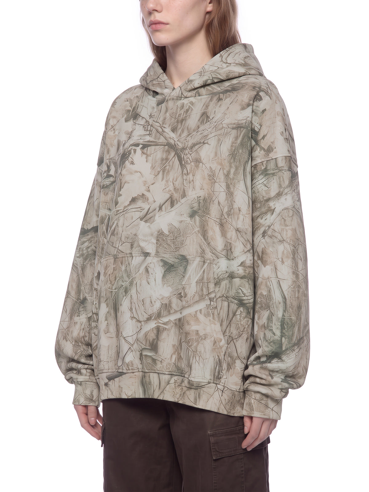 Unisex Oversized Fleece Tree Camo Hoodie