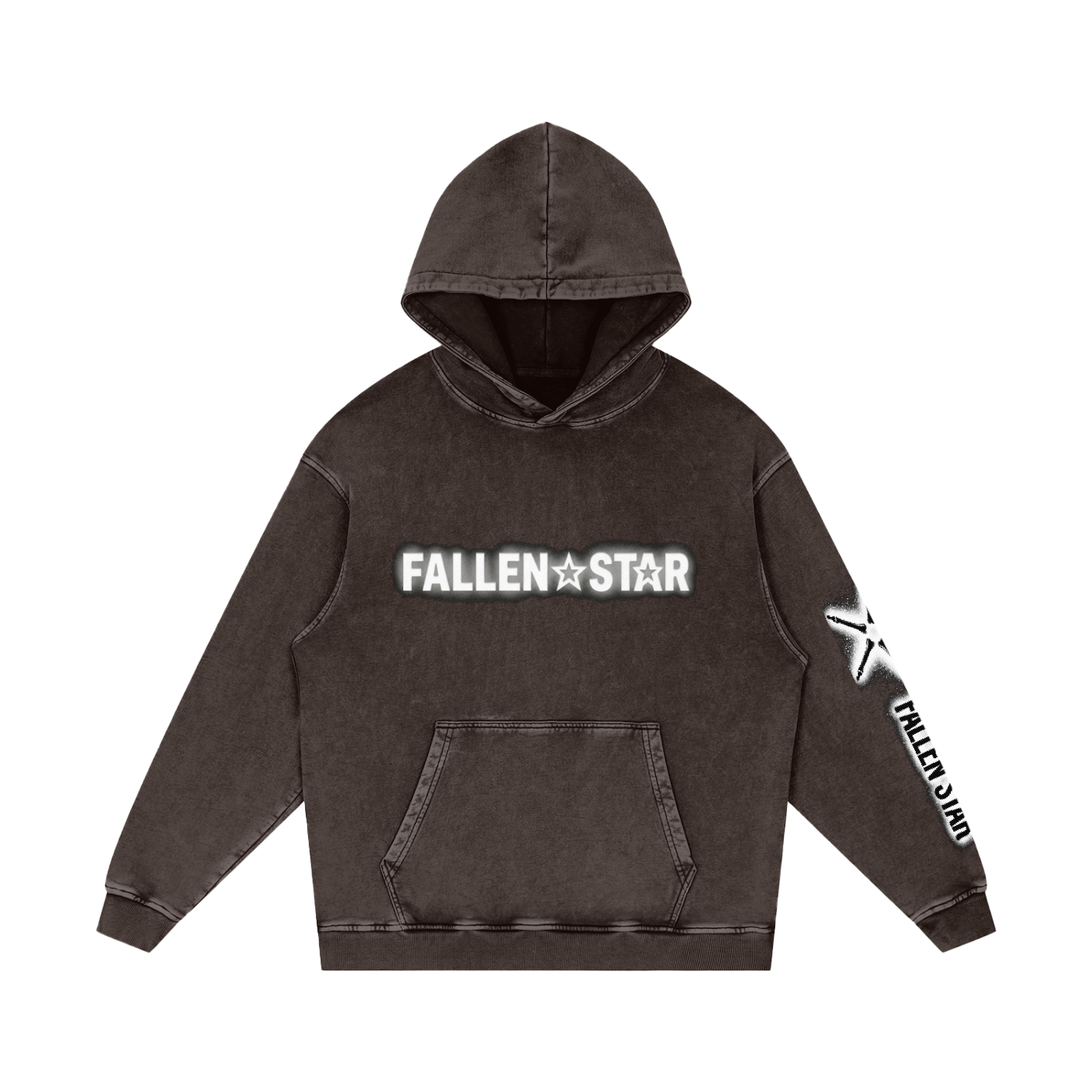 fallenstar Snow Washed Loose Cotton Hoodie