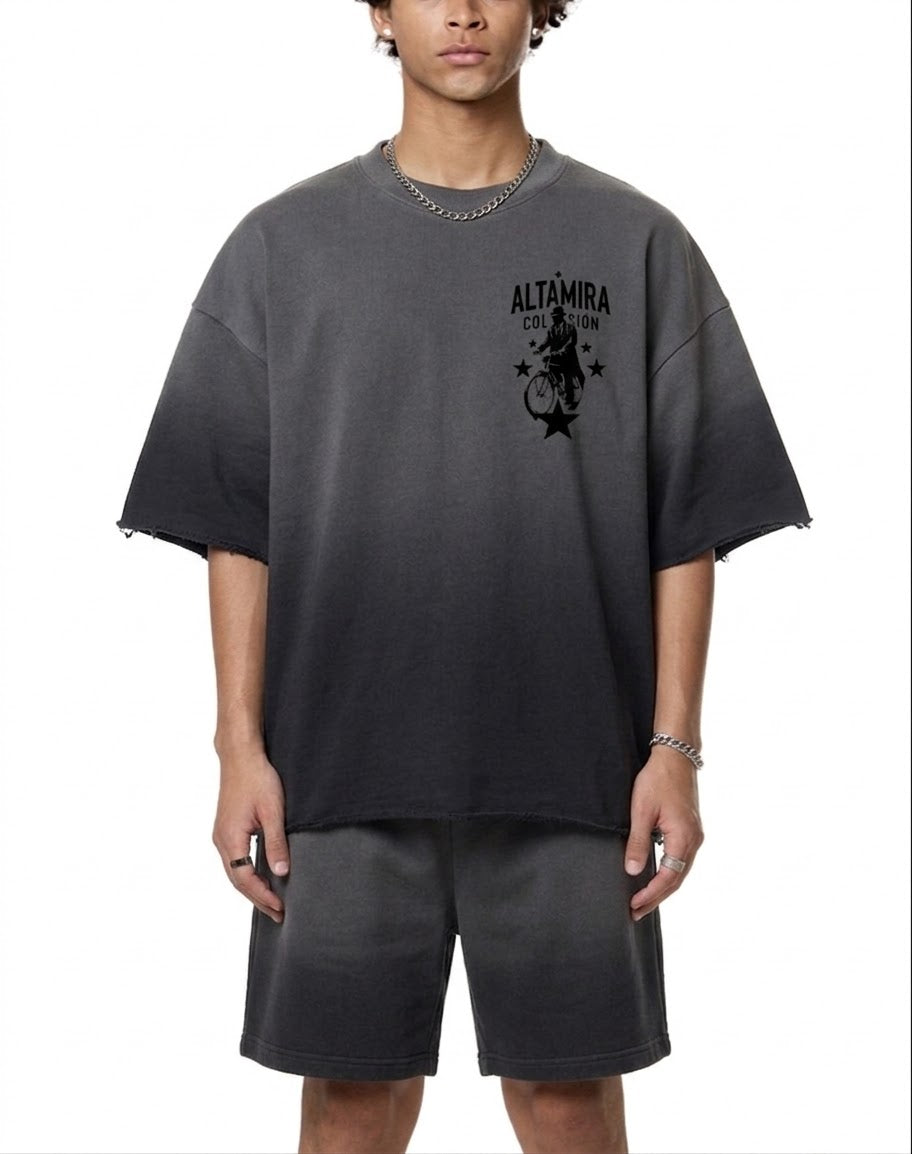 Sun Fade Raw Edge T-Shirt