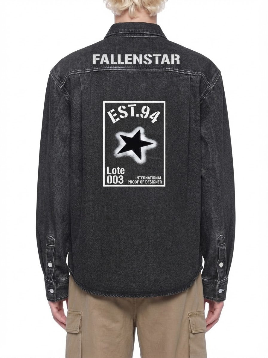 Unisex Vintage Wash Denim Shirt