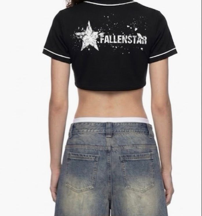 fallenstar Women's Piping Baseball Jersey