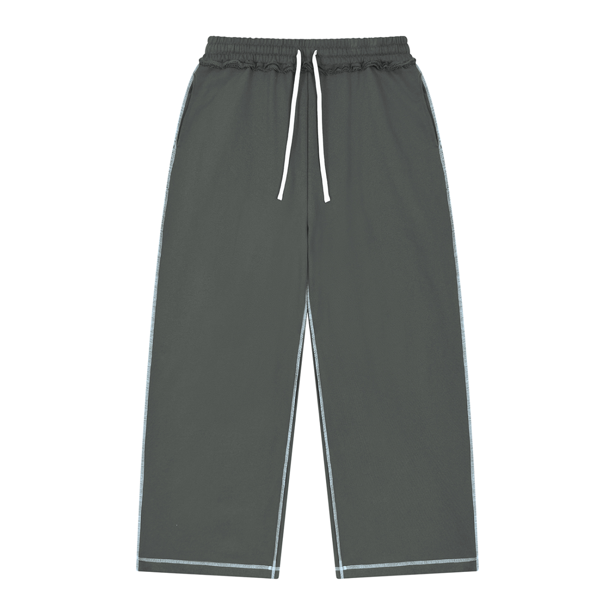 Unisex Raw Edge Topstitch Sweatpants