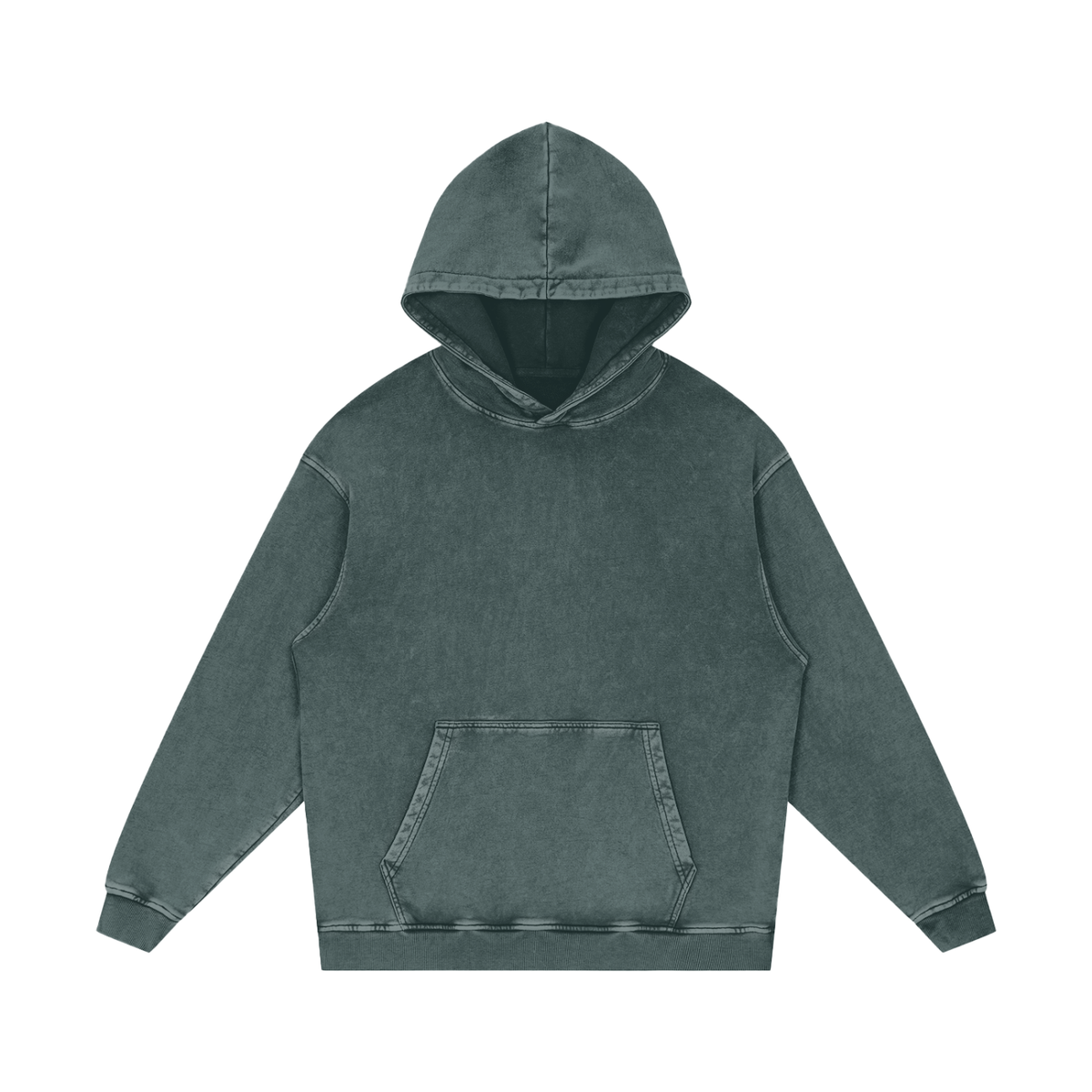 Snow Washed Loose Cotton Hoodie