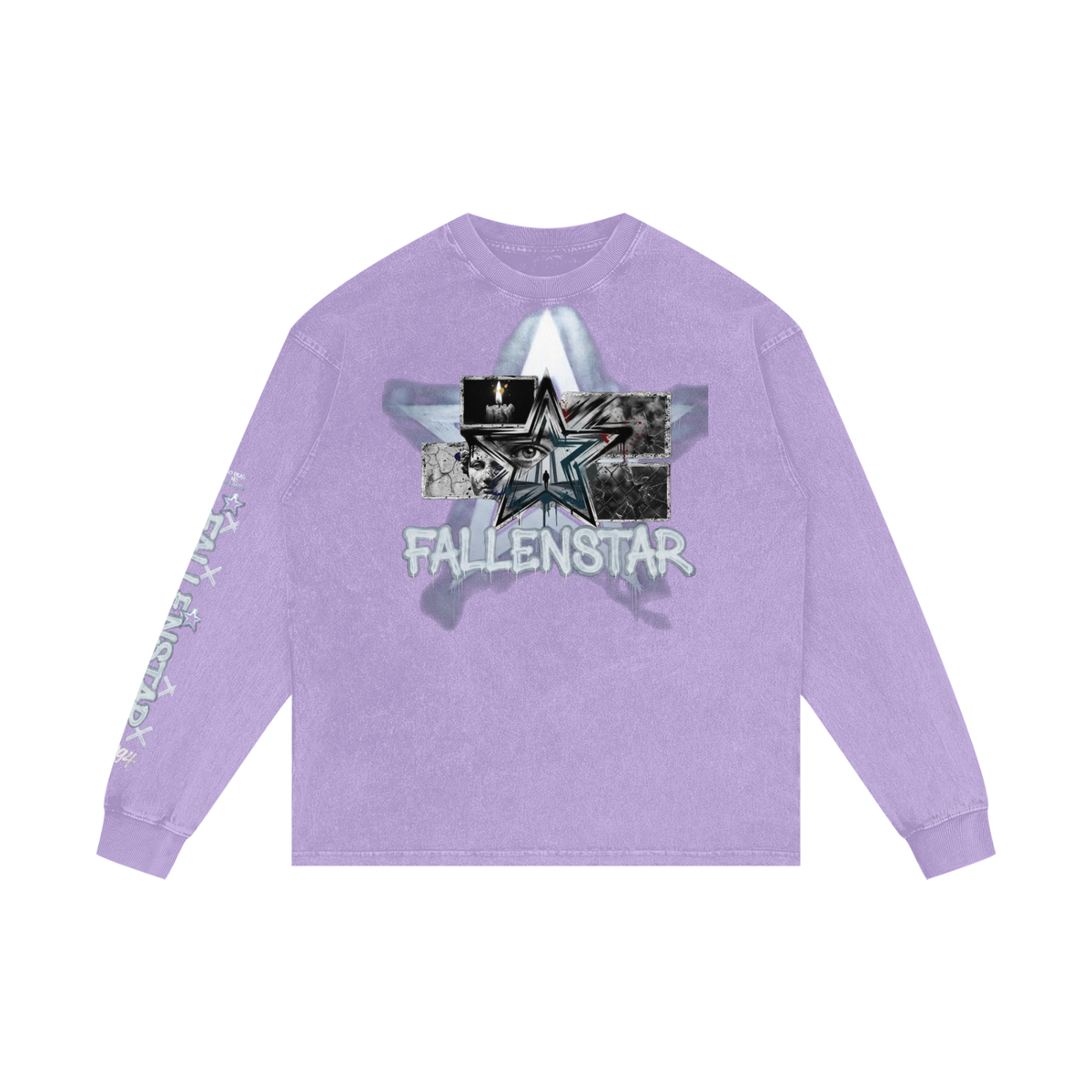 fallenstar Acid Wash Oversize Long Sleeve T-Shirt