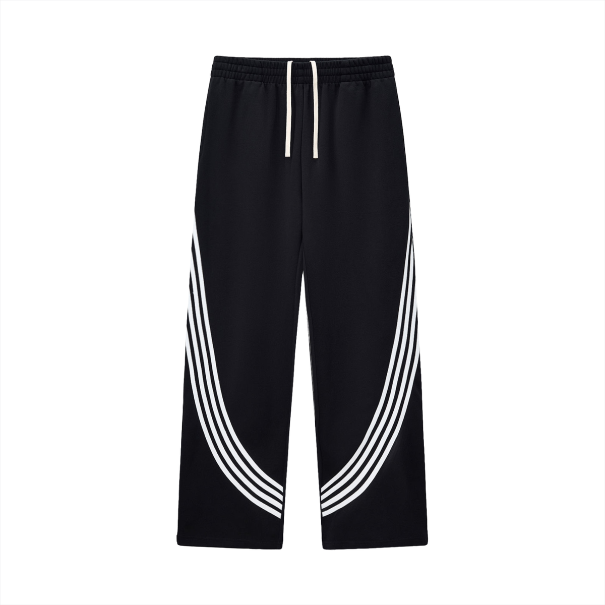 Curved Stripe Straight Sweatpants